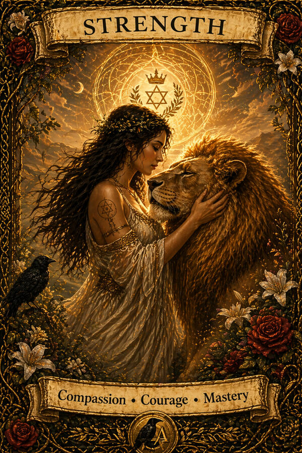 Strength (The Athenaeum Tarot Card Deck tm )